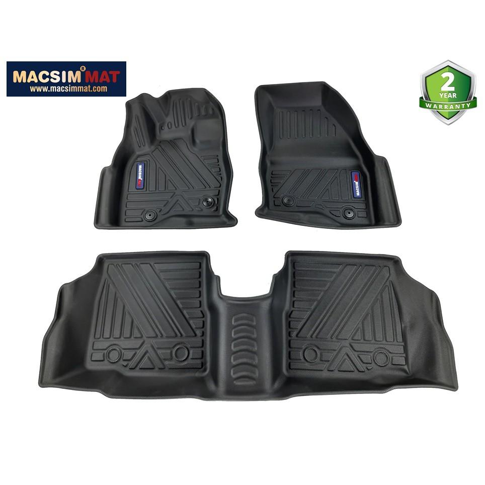 Thảm lót sàn xe ô tô Ford Explorer 2011-2019 Nhãn hiệu Macsim chất liệu nhựa TPV cao cấp màu đen