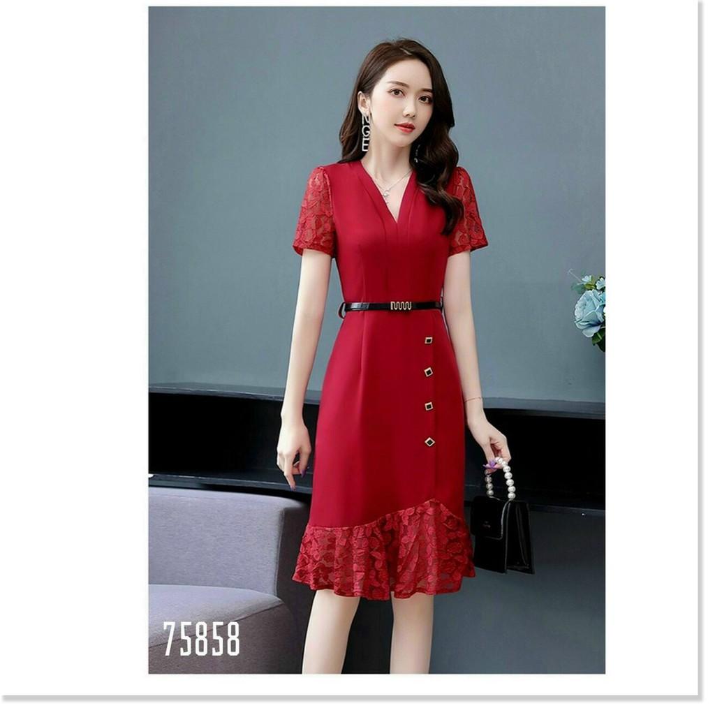 ĐẦM UMI TAY NGẮN,CỔ V,HỌA TIẾT TRƠN NHƯNG VÔ CÙNG SANG TRỌNG KHÁNH AN FASHION