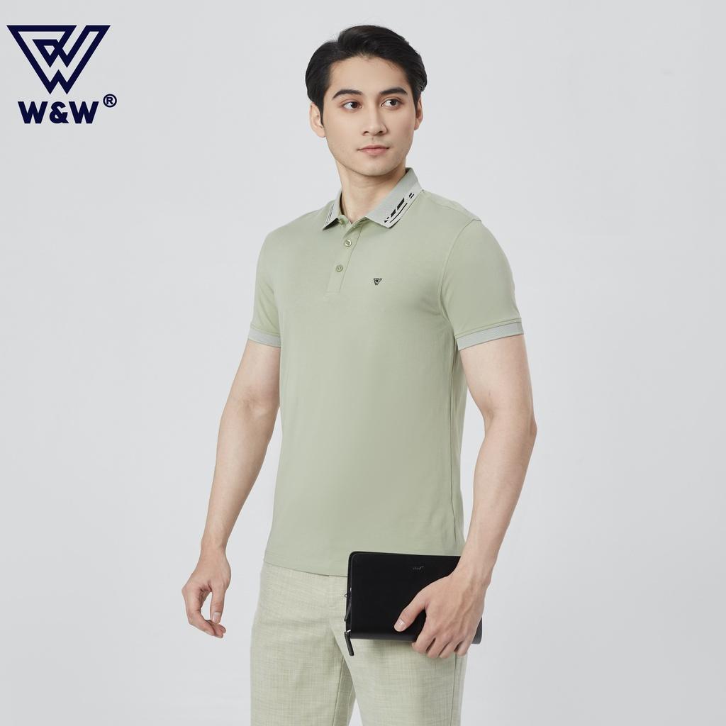 Áo Polo Nam Form Chuẩn W&amp;W Thiết Kế 3 Cúc Cài, Cổ Đứng Tôn Dáng, Lịch Lãm, Vải Co Giãn Tốt, Bền Màu, Thoáng Khí WPO92S