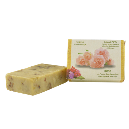 Xà phòng tinh dầu Aroma - Rose &amp; Geranium #So-Rogera (100gr)