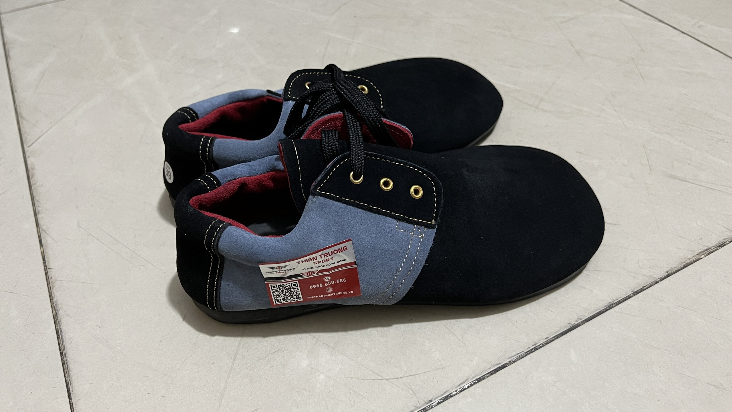 Giầy đá cầu da lộn 3 lớp, giầy mỏ vịt đá cầu tiêu chuẩn thi đấu T THIEN TRUONG SPORT 