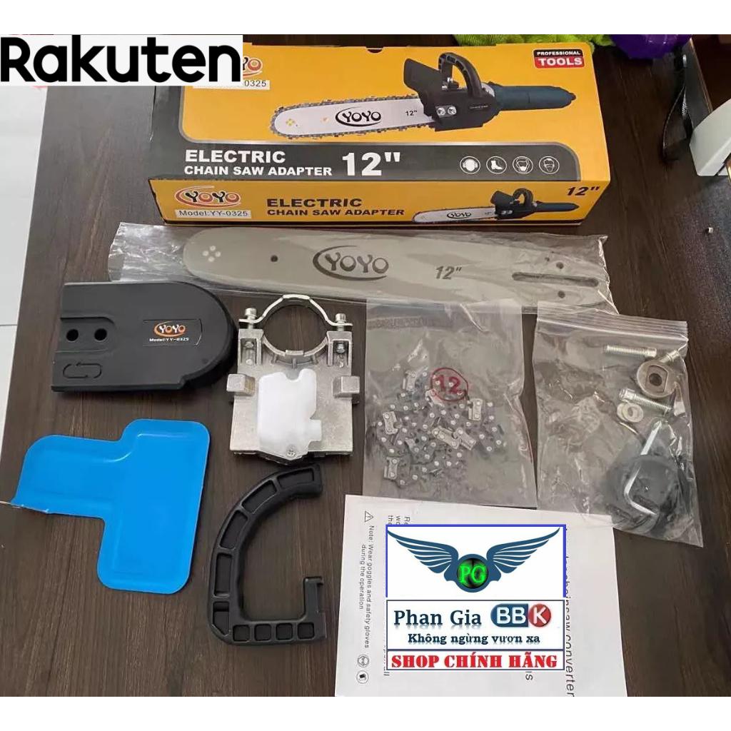 [ LOẠI XỊN ] Lưỡi cưa xích gắn máy mài - Bộ chuyển đổi máy mài thành máy cưa - Cắt gỗ - Cắt cành - Có bình dầu tự động