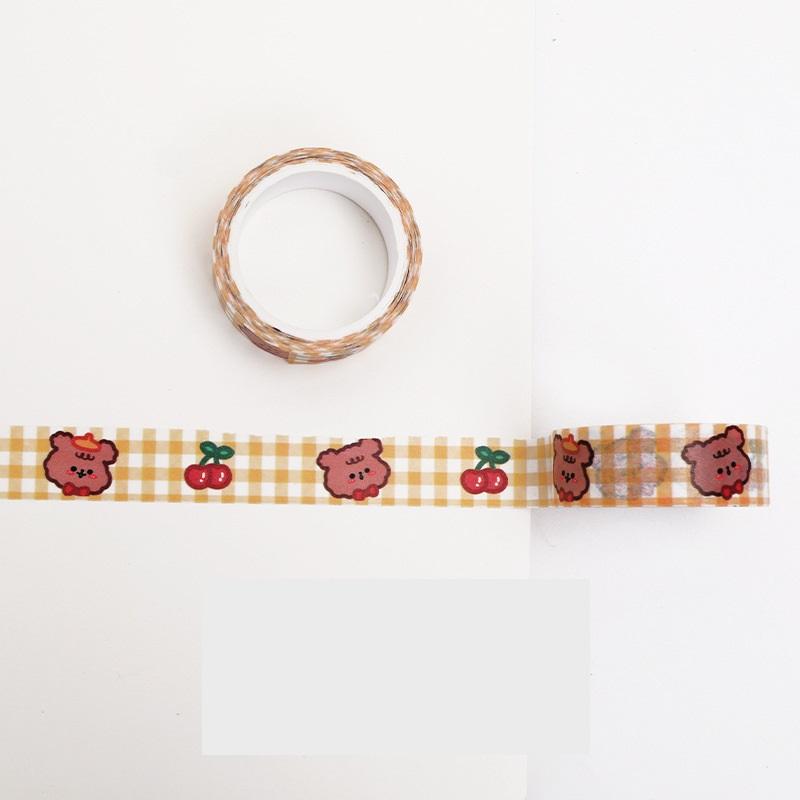 Băng keo trang trí quà, sổ nhiều họa tiết dễ thương PK1273