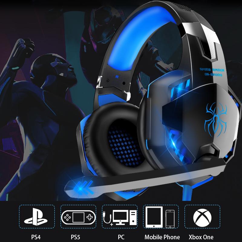 Trên Tai Tai Nghe Máy Tính Game Thủ Cho PS5 Ps4 Máy Tính Điện Thoại Có Dây Tai Nghe Có Micro Chống Ồn Âm Thanh Stereo Chơi Game Mũ Bảo Hiểm