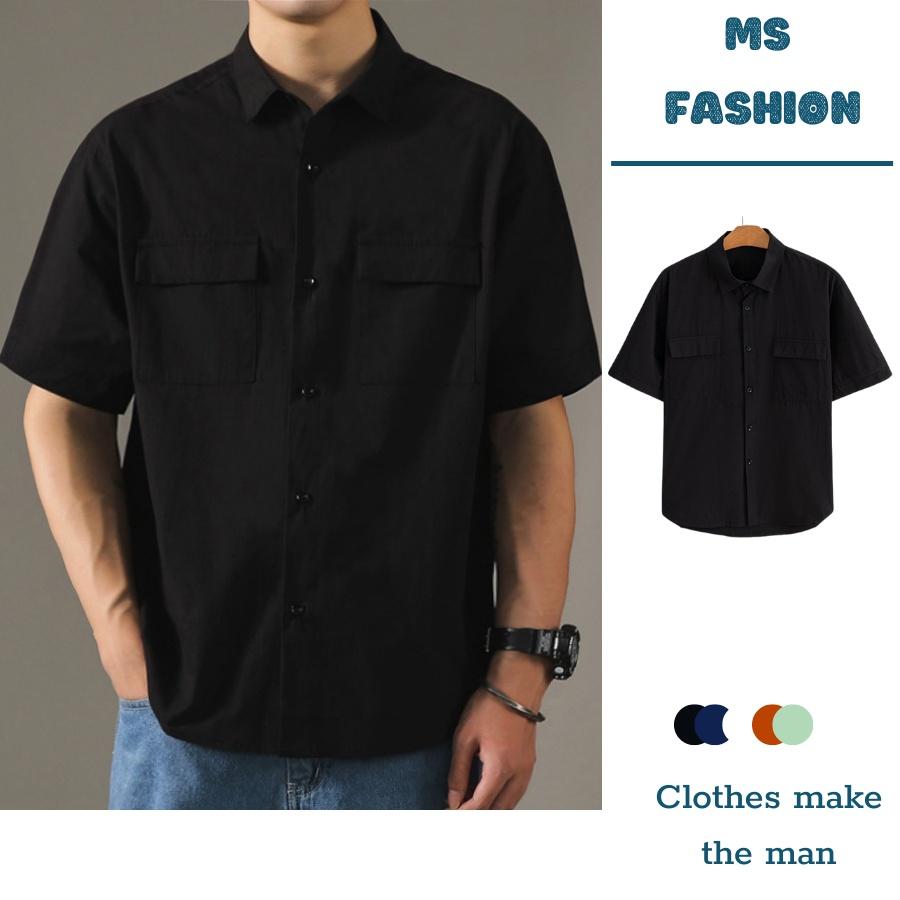 Áo sơ mi nam , sơ mi đũi Menswear chất đũi Unisex ngắn tay Basic chất mịn mát thời trang công sở trẻ trung, lịch lãm