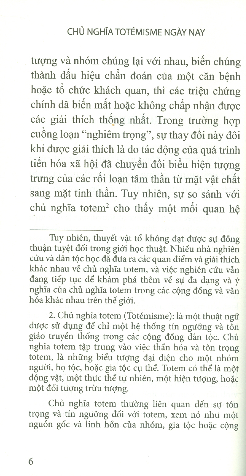 CHỦ NGHĨA TOTÉMISME NGÀY NAY - Claude Lévi-Strauss - Mai Yên Thi dịch - Trường Phương Books - Nhà xuất bản Thanh Niên