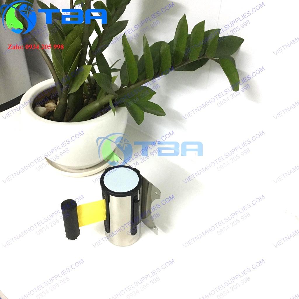 Đầu dây trụ chắn gắn tường inox dây căng 2m màu vàng cao cấp