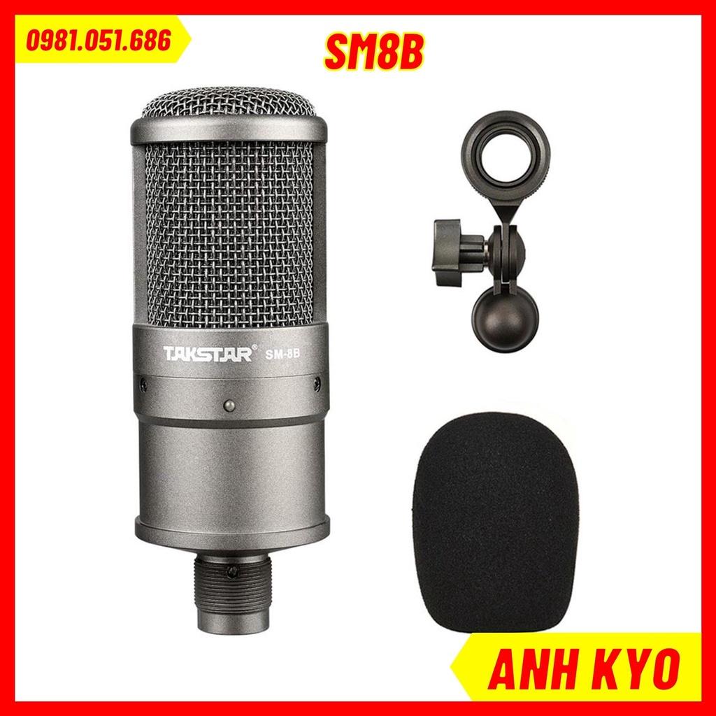 Mic thu âm SM8B, mic livestream 48v sm8b màu xám kết hợp được nhiều dòng sound card