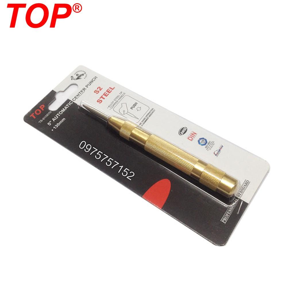 Đục lấy dấu tự động thép S2 cao cấp dài 130mm TOP, dụng cụ phá kính thoát hiểm, dụng cụ định vị, đục lỗ tâm