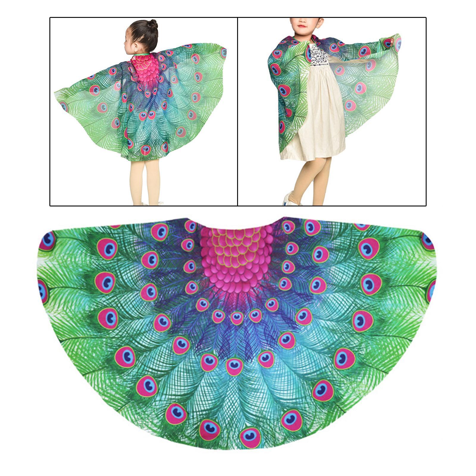 Peacock Cloak Costume Cloak Cosplay Fancy Dress Carnival Decoration Fancy Dress Costume Toy Party Cloak Cape for Accessories Kids Boys Girls