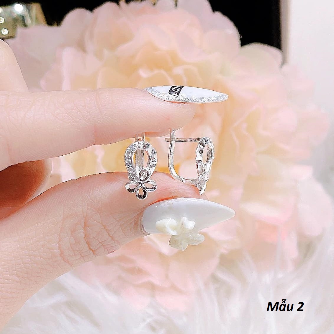 Bông tai bạc thời trang chất liệu bạc s925 MS047