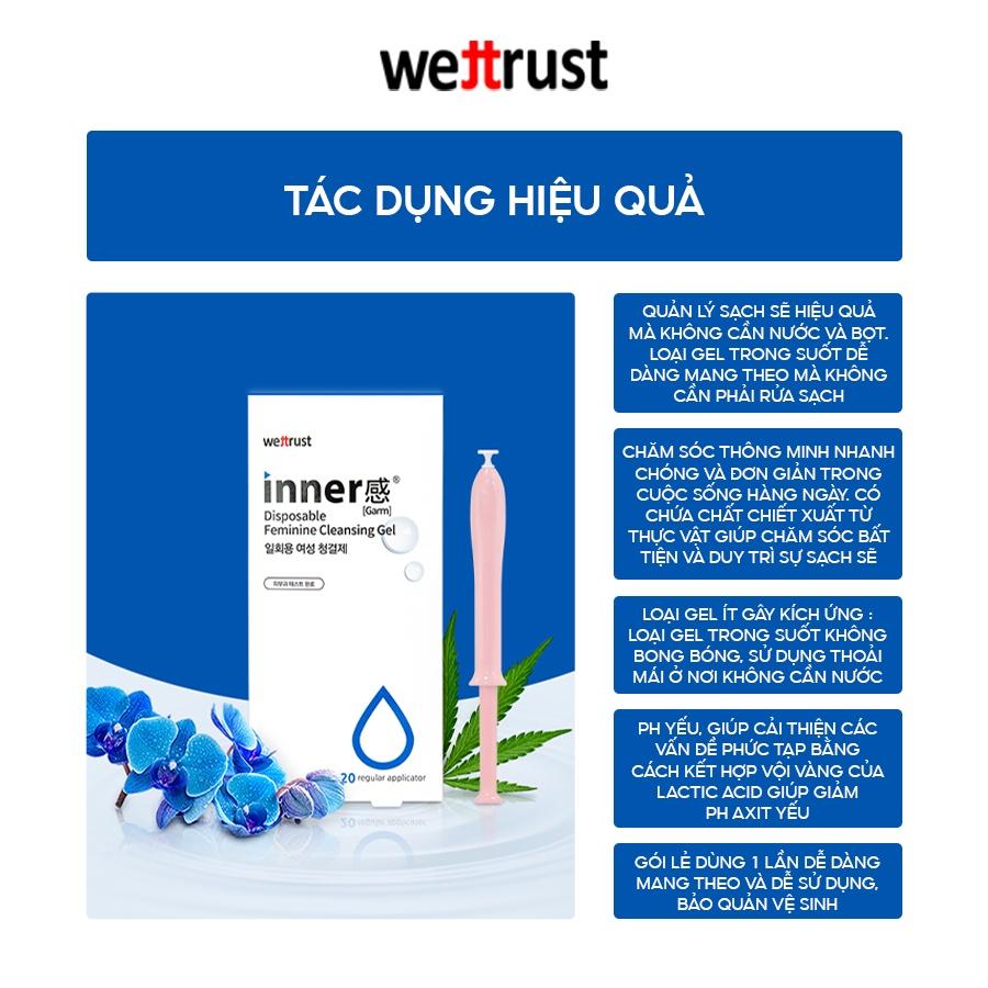 Inner Gel Vệ Sinh Vùng Kín Dạng Gel WETTRUST INNER GARM Disposable Feminine Cleansing Gel x 5 Ống