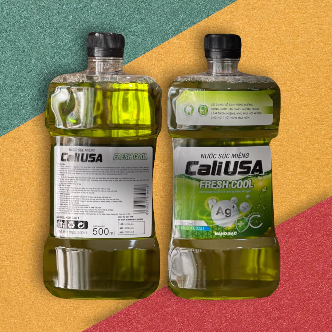 NƯỚC SÚC MIỆNG CALIUSA - NANO BẠC - TRÀ XANH