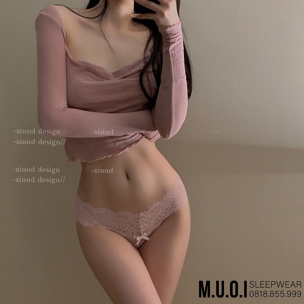Quần lót ren lọt khe chữ T mềm mịn quyến rũ - QL008 M10