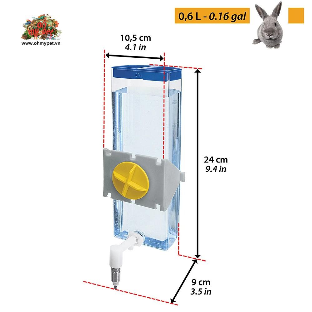 Bình nước gắn lồng cho chó, mèo, chim, thỏ, bọ Ferplast Siêu bền siêu tiện dụng