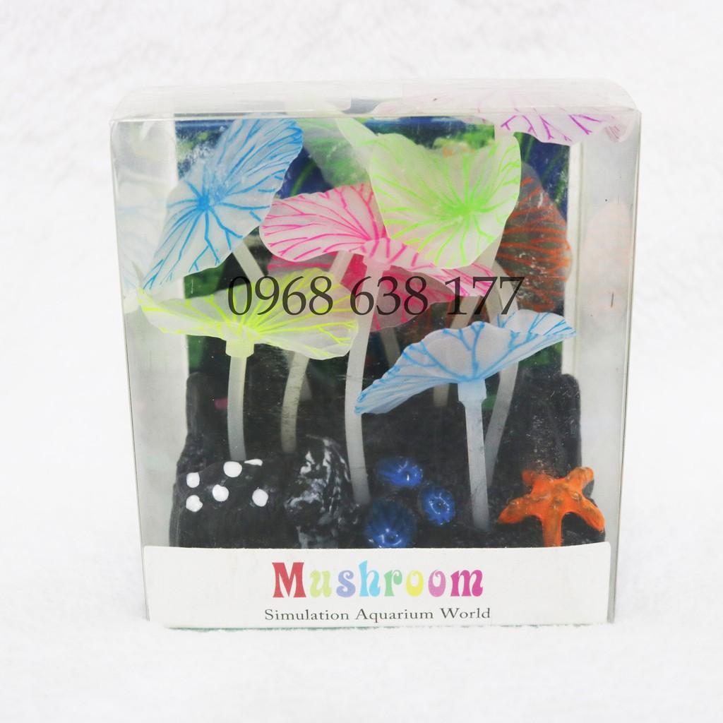 Lá Sen Dạ Quang trang trí bể cá cảnh