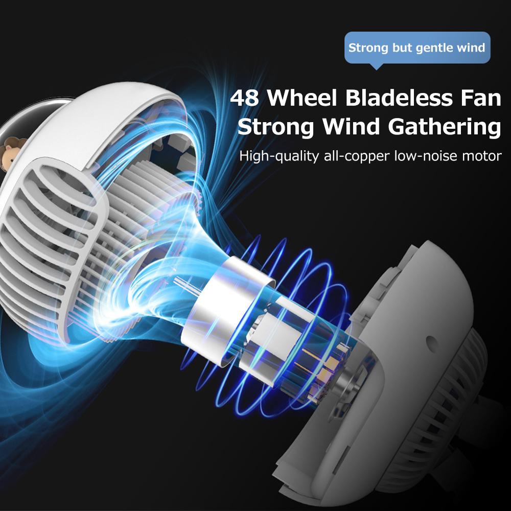 Quạt Sạc Mini 3 Chân Không Dây Tiếng Ồn Nhỏ 3600Mah 4 Tốc Độ Gió Cao