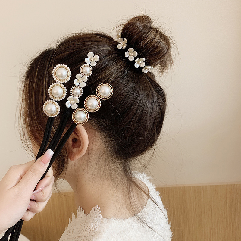 Kẹp tóc, kẹp búi tóc Hàn Quốc đính hoa ngọc trai phong cách tiểu thư điệu đà SC25