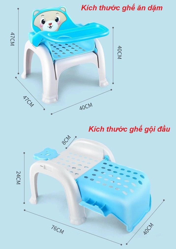 Ghế Gội Đầu Gấp Gọn 3 in 1 Cho Bé - Ghế Tập Ăn, Ngồi Chơi, Tập Tô Đa Năng Cho Trẻ