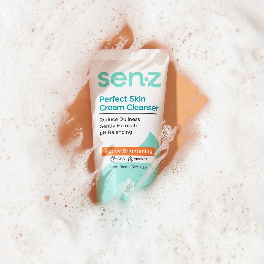 Sữa Rửa Mặt Cám Gạo Sáng Da Cho Mọi Loại Da SenZ Perfect Skin Cream Cleanser