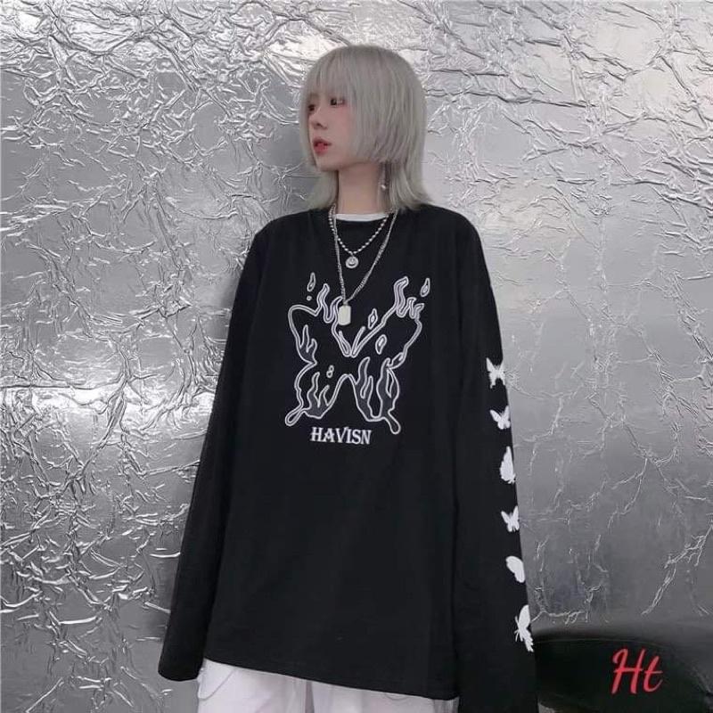Áo thun dài tay bướm Havi da cá H2