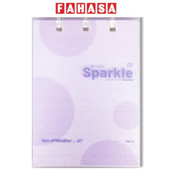 Sổ Lò Xo A7 - Kẻ Ngang - 120 Trang - Depai A7-08-3-4-7 - Sparkle - Tím