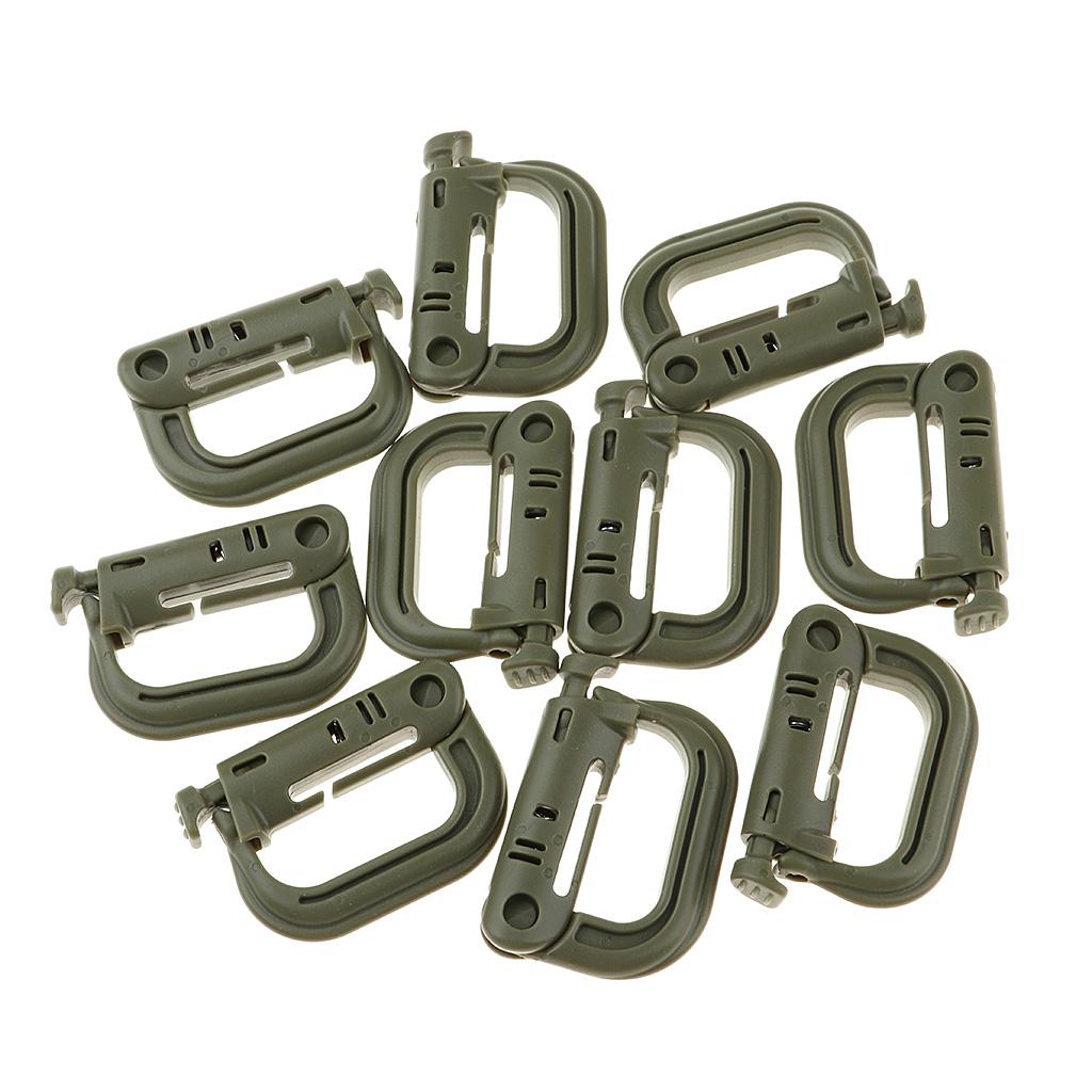 20 Pcs Carabiner Webbing Strap Buckle Climbing Attachment Hook Keychain