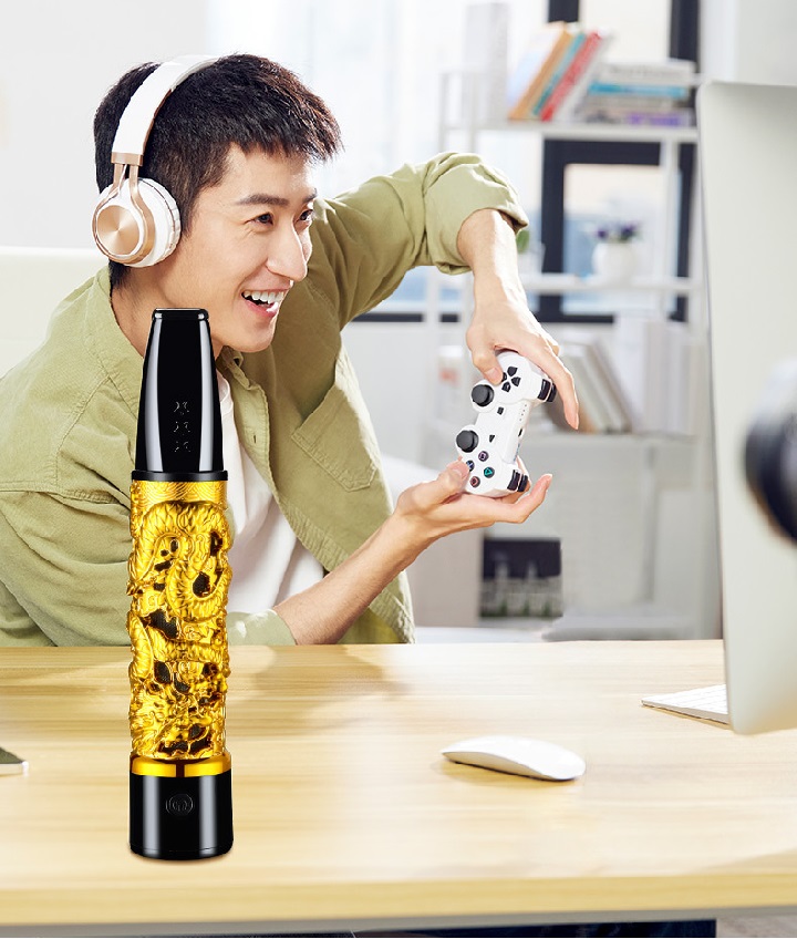 Gạt tàn trên ô tô, Hình rồng nổi, Tự châm lửa cao cấp chống cháy và ngăn làm bẩn xe, Tẩu cầm tay tiện lợi
