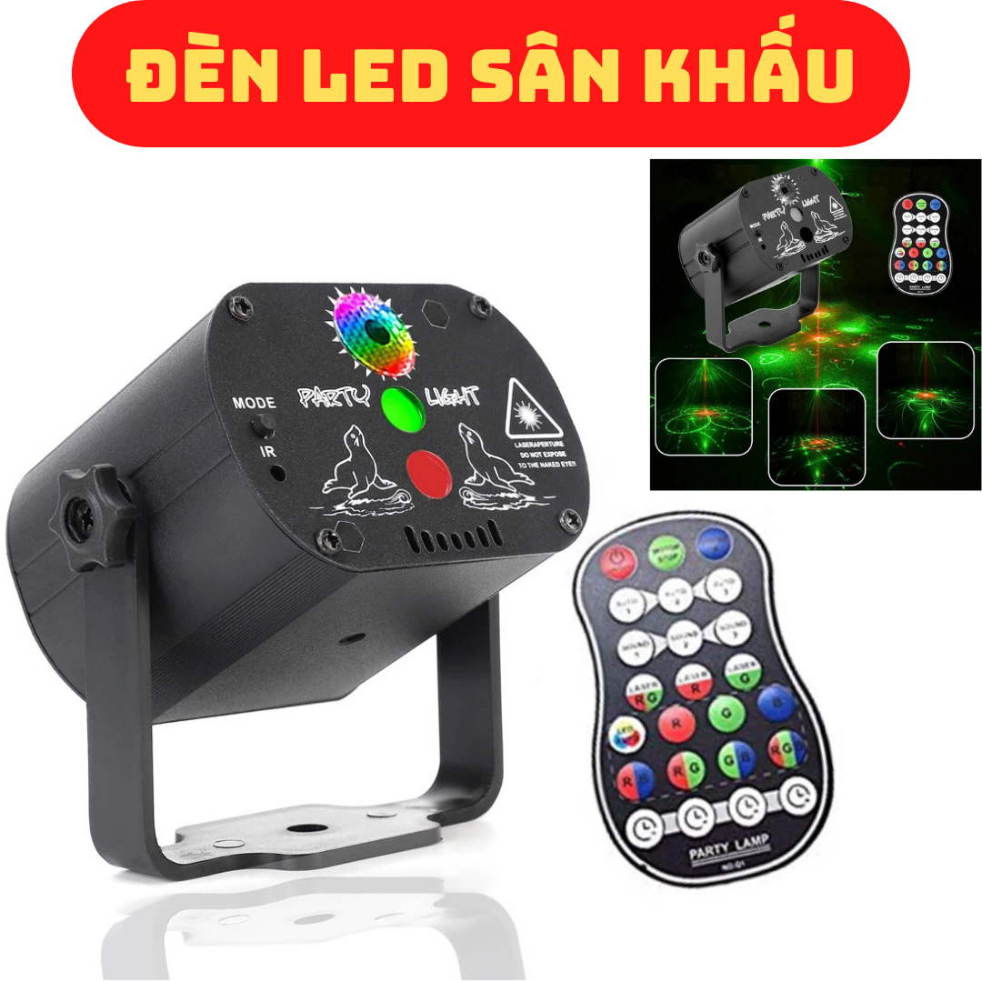 Đèn led sân khấu nháy theo nhạc, Đèn laser trang trí sự kiện đèn quẩy hội họp