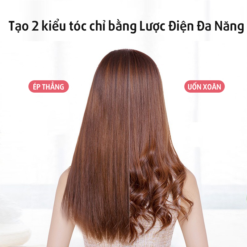 Máy Ép Tóc SIÊU THẲNG - LƯỢC ĐIỆN ĐA NĂNG VAV059