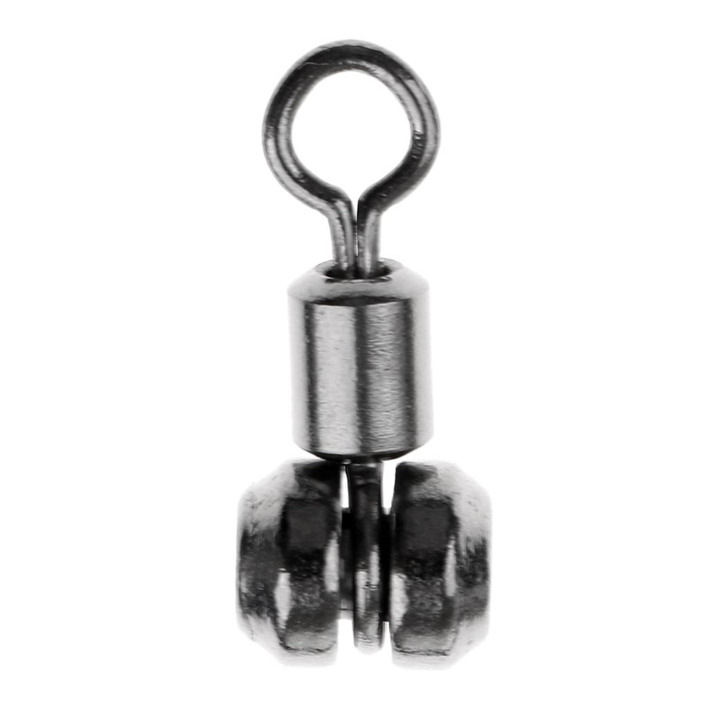 10pcs Fishing Swivels Cross-line Swivels Line Lures Connector Rig Rings