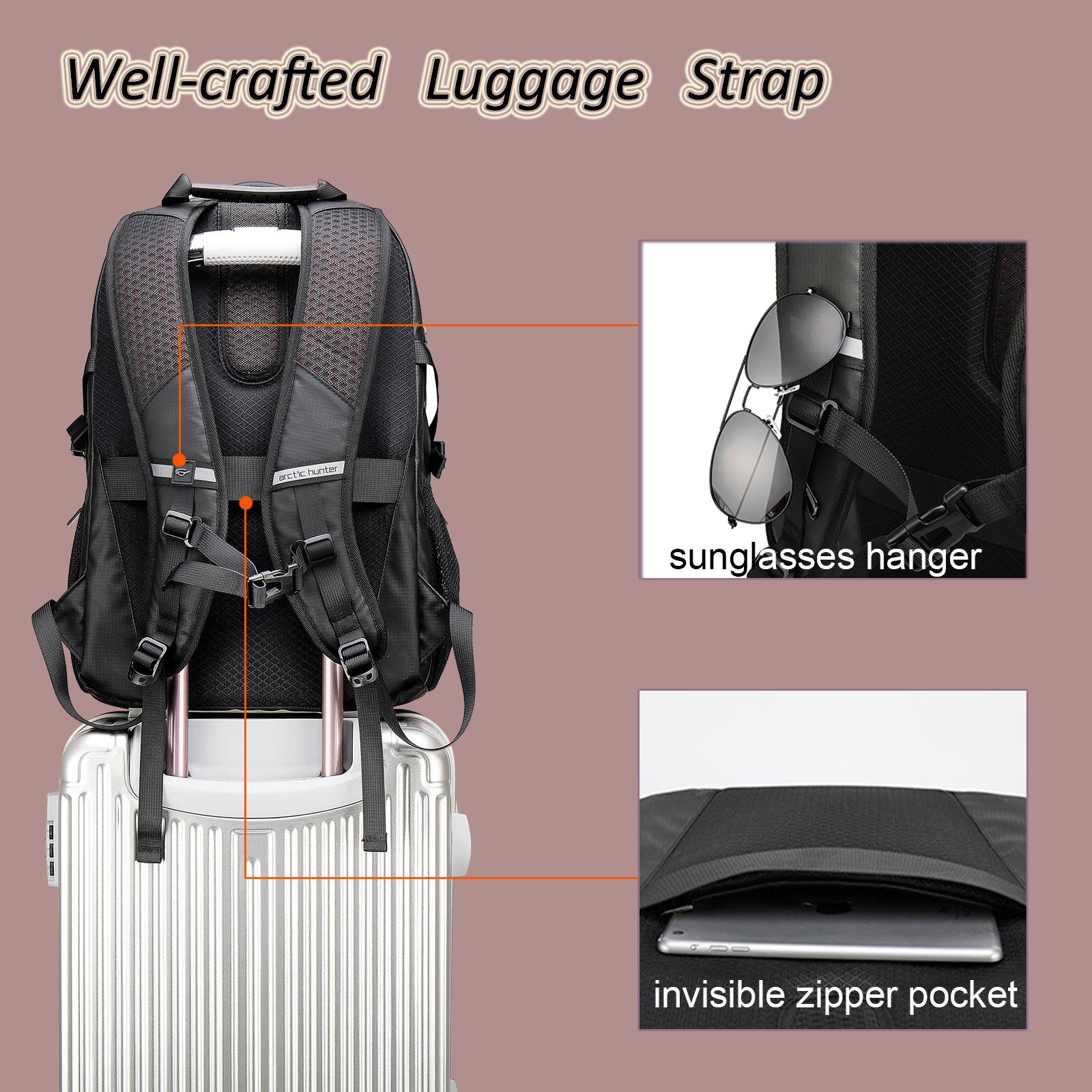 Ba lô, Túi đựng máy tính xách tay 15,6 inch, có cổng sạc USB, Ba lô leo núi không thấm nước Dung lượng lớn