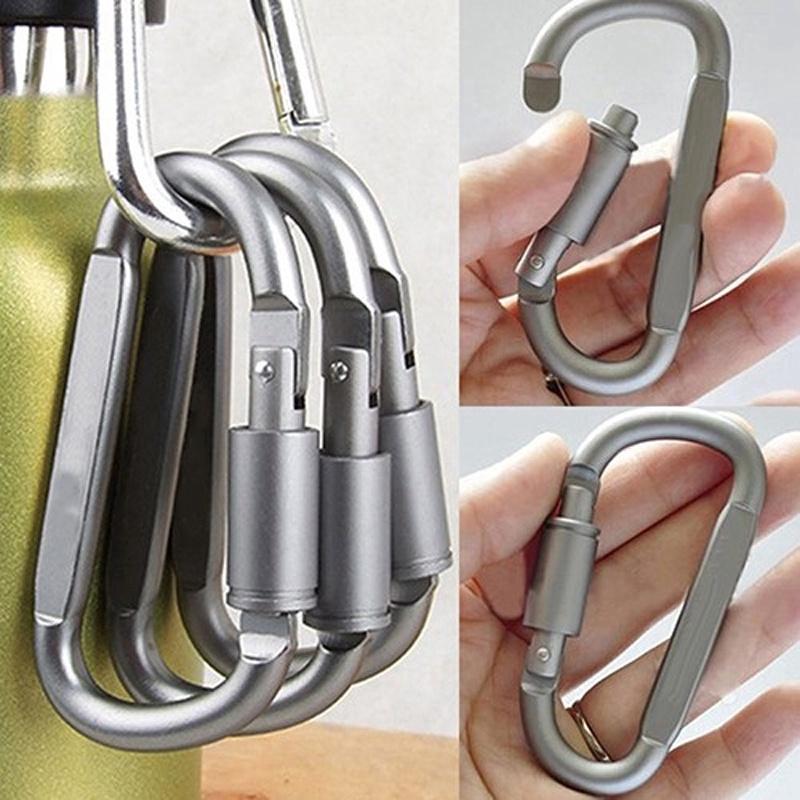 Set 4 Móc Khóa Nhôm Carabiner Hình Chữ D