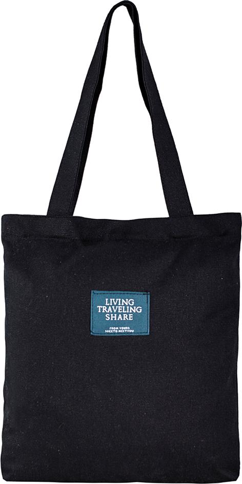 Túi Vải Tote Đeo Vai Living Đen XinhStore