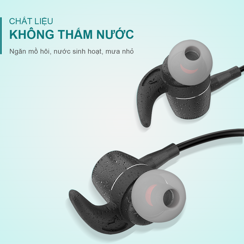 Tai nghe bluetooth JUYUPU BR101 đeo cổ thể thao popup V5.0 chống ồn tai nghe không dây dành cho iPhone Samsung OPPO VIVO HUAWEI XIAOMI - HÀNG CHÍNH HÃNG