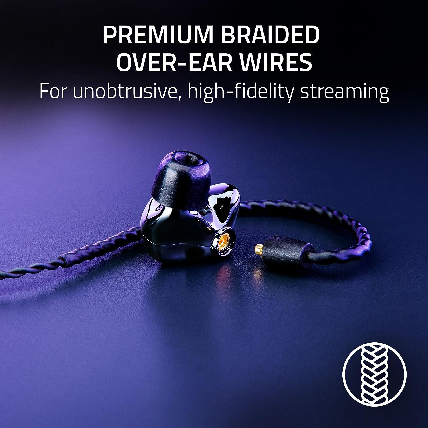 Tai nghe có dây nhét tai Razer Moray-Ergonomic In-ear Monitor for All-day Streaming_Mới, hàng chính hãng