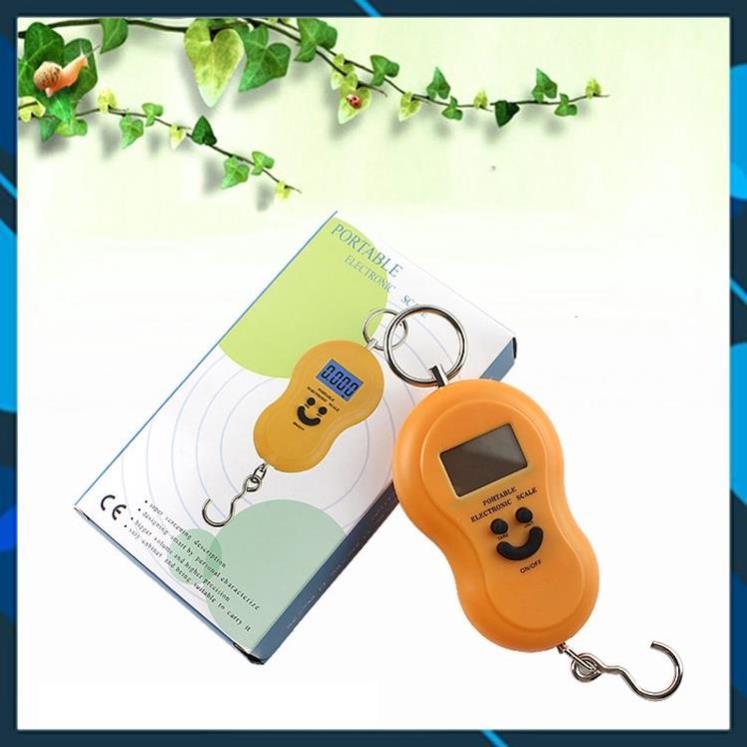 Cân móc điện tử cầm tay max 50kg cân cá khi đi câu, cân vật dụng trong nhà