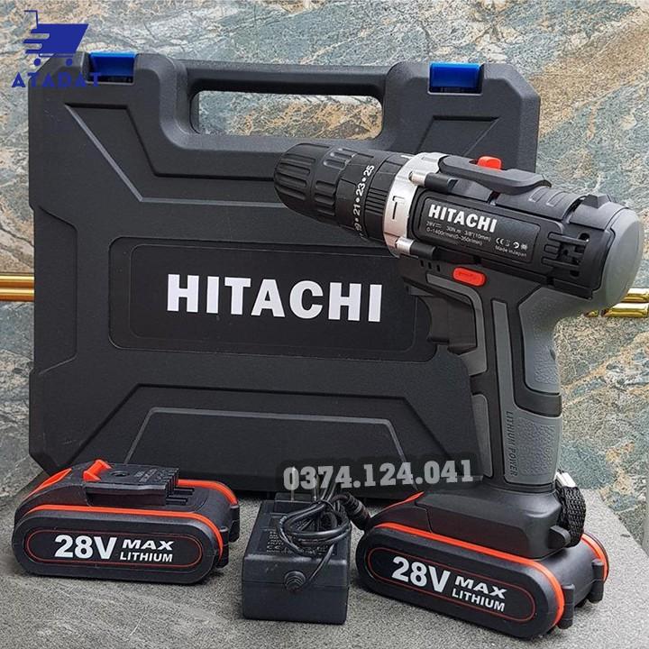 Máy khoan Pin HITACHI 28V Có Búa - Không Búa - Bắt Vít Hitachi 12V, Máy Khoan Lõi Đồng, Khoan Tường 12V