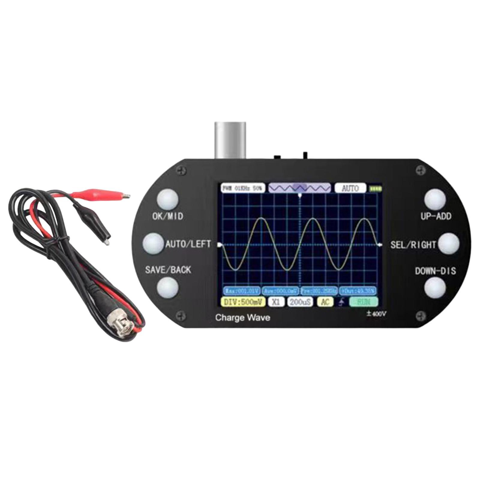 Digital Oscilloscope Transistor Tester,Sampling Rate 200kHz , 2.4 inch Screen, PWM Square Wave Output, Voltage Continuity Tester