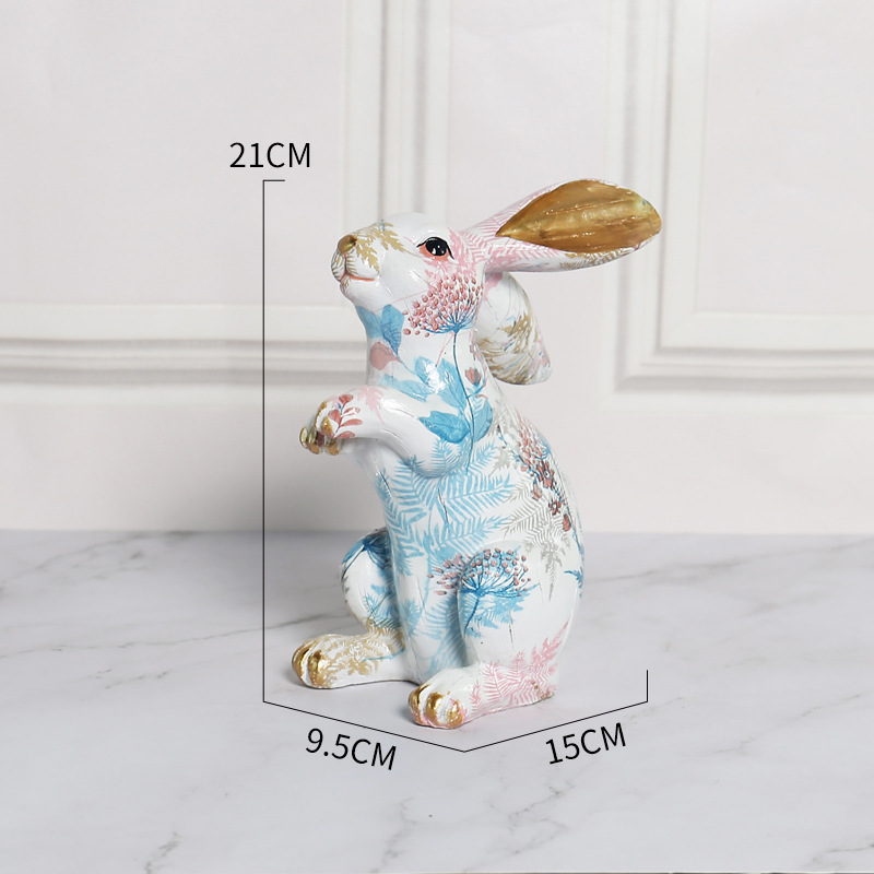 Tượng Thỏ Sắc Màu - Thỏ Phục Sinh - Trang Trí Sân Vườn, Để Bàn, Luxury