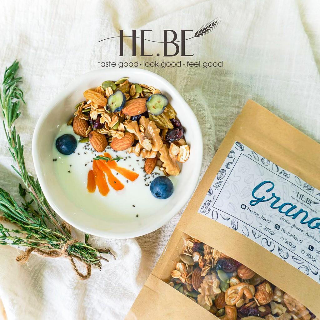 500g Granola Nhiều Hạt HeBe Ăn Kiêng Healthy - Ngũ Cốc Giảm Cân Tự Nhiên