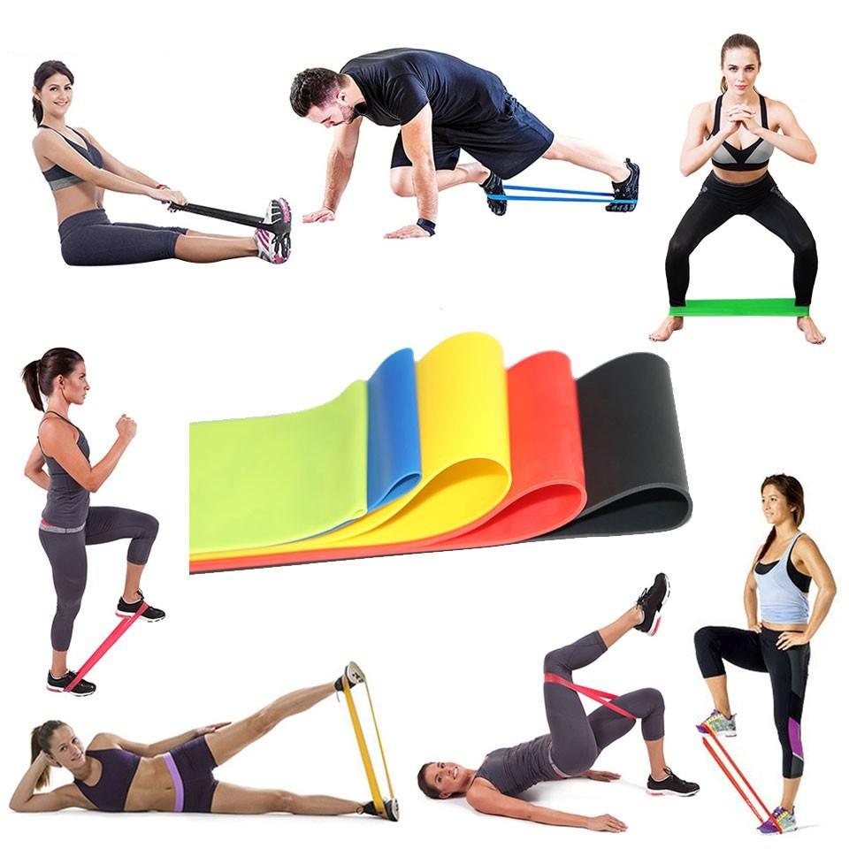 Bộ 5 Dây Kháng Lực - Bộ Dây Đàn Hồi Tập Gym Tập Mông Bằng Cao Su Tự Nhiên Thân Thiện Môi Trường - Không Mùi Hãng Amalife