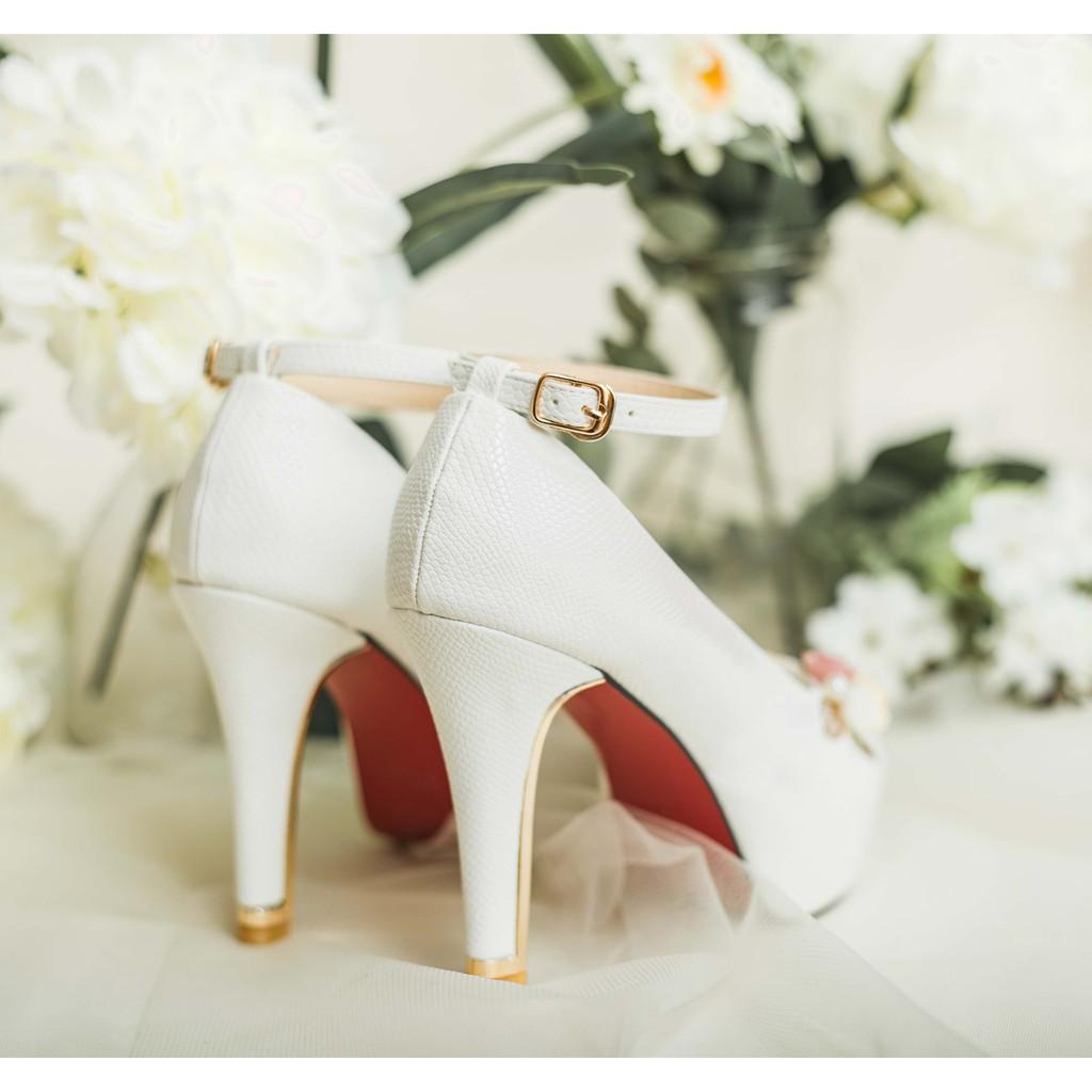 GIÀY CƯỚI - GIÀY CÔ DÂU BEJO H87 3 HOA, BABY - WEDDING SHOES