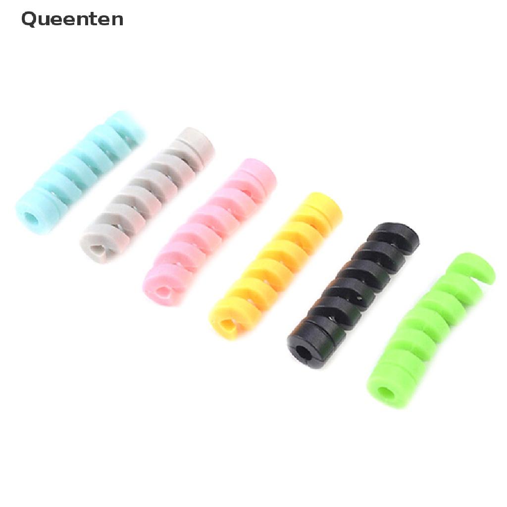 Queenten Bộ 4 Dây Lò Xo Quấn Bảo Vệ Cáp Sạc QT