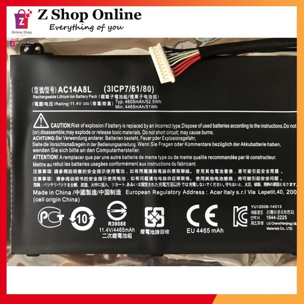 Pin  Dùng Cho Acer Aspire V15 VX5-591 VN7 571 591 791 SP314-51 N17W5 AC14A8L Original