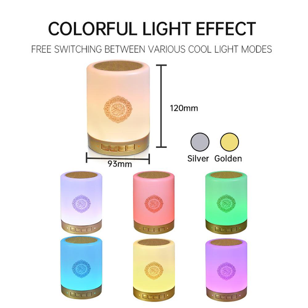 Loa Di Động Kinh Qur'an Hồi Giáo Đèn Ngủ Tặng Thẻ Nhớ 8G Veilleuse Coranique Máy Nghe Nhạc Mp3 Radio Am Fm Loa Màu Sắc: Trắng