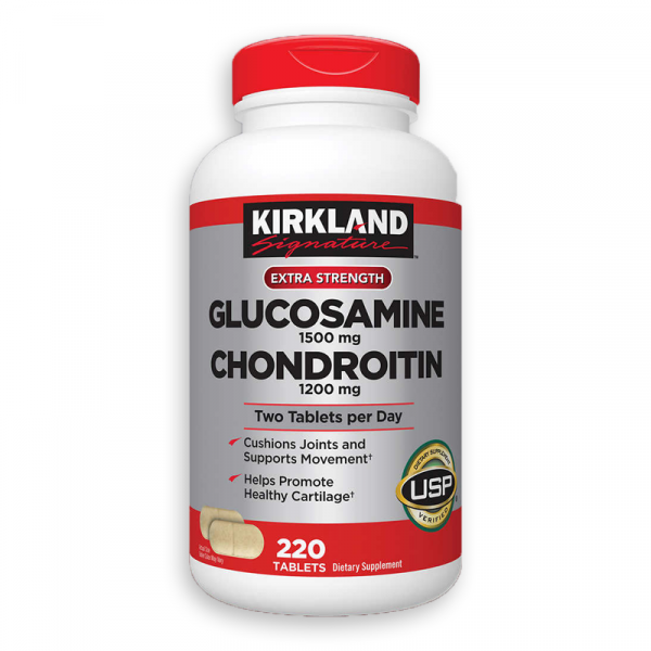 Viên Uống Bổ Khớp Glucosamine 1500mg Và Chondroitin 1200mg Kirkland - Mỹ (220 Viên)