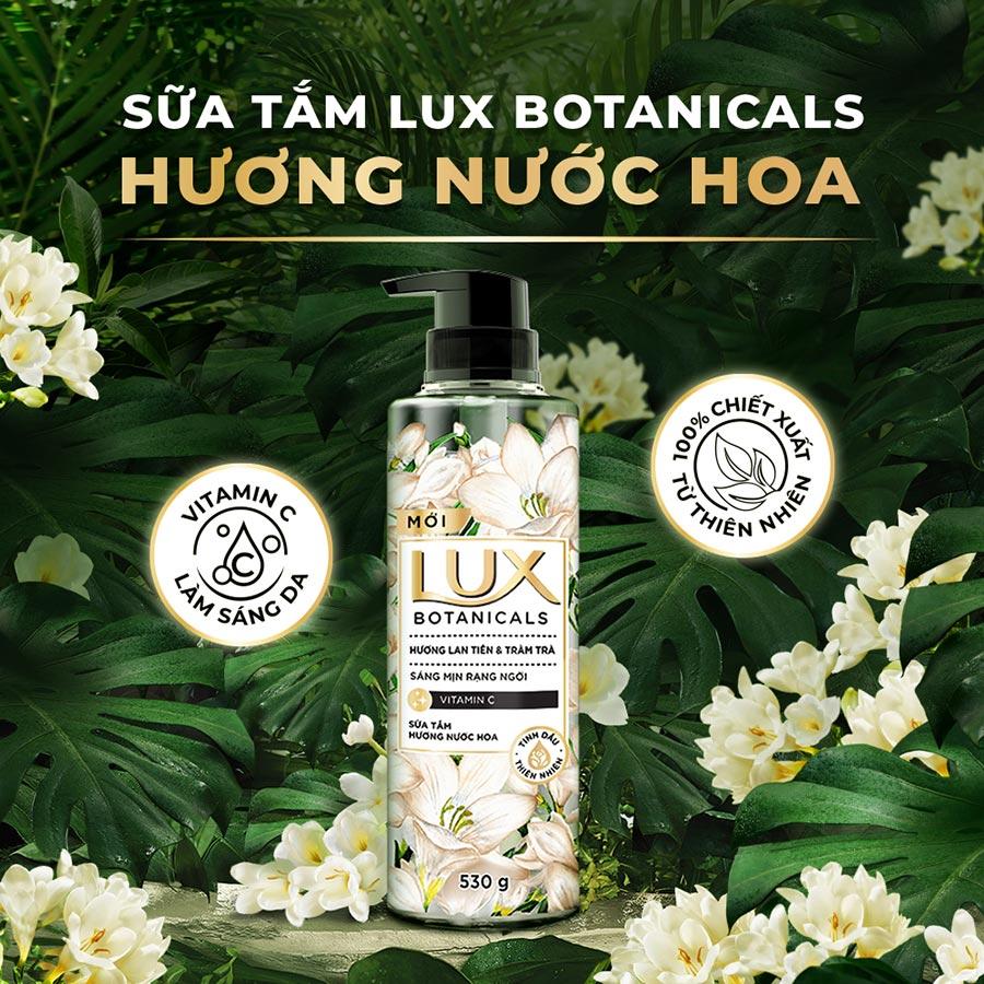 COMBO SỮA TẮM NƯỚC HOA THƠM LUX BOTANICALS HƯƠNG NƯỚC HOA LAN TIÊN &amp; TRÀM TRÀ 570GX2