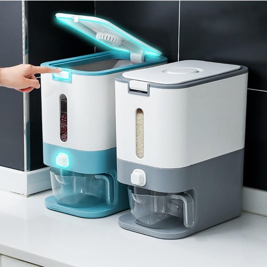 Thùng đựng gạo/ngũ cốc/hạt đa năng thông minh siêu tiện ích đồ dùng nhà bếp