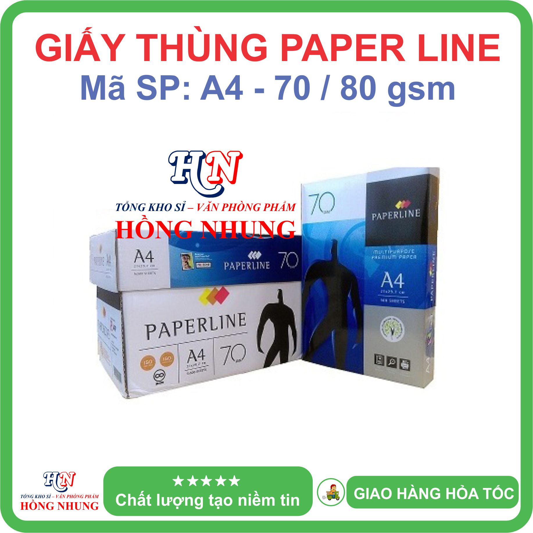 [SALE] Giấy thùng Paper line A4, Định Lượng 80 / 70 gsm , Giấy mịn, Phù Hợp Với Các Loại Máy In, Giúp Bạn Thoải Mái In, Photo Mà Không Lo Kẹt Giấy